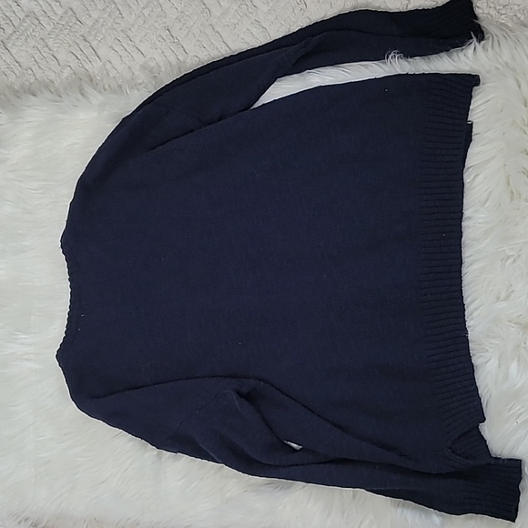 Ninety Clothing Co Anchor Sweater Navy Blue 100% Cotton Women’s Small Nautical - Picture 8 of 8